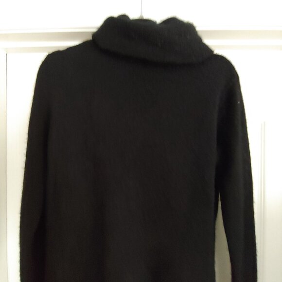 Athleta100% Cashmere Black Turtleneck Ribbed cuffs Soft Cozy S - Picture 8 of 11
